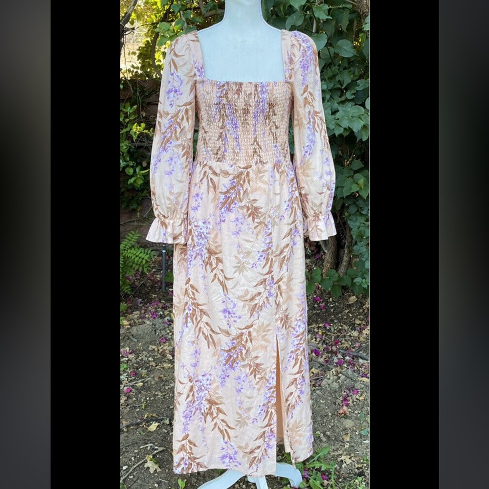 House Of Harlow Midi Dress - Linen Blend
